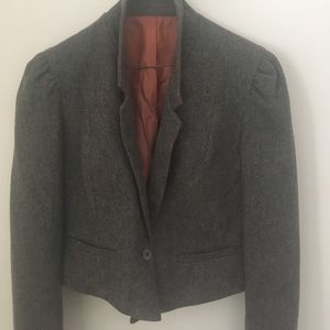 Vintage Cropped Wool Blazer